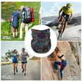 thumbnail image 4 of Unique Bargains 1 Pc Neck Gaiter Soft Flowers Face Cover Purple Blue Brown, 4 of 6