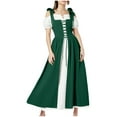 thumbnail image 7 of Youyipin Tennis Dress Scarlet Darkness Renaiss Ance Peasant Medieval Short Sleeve Maxi Cocktail Dresses For Women, 7 of 7