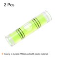 thumbnail image 3 of Uxcell 2 Packs Cylindrical Bubble Level 9.5x40mm Mini Bullseye Spirit Levels for Camera Tripod Telescope, Green, 3 of 6