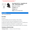 thumbnail image 2 of Rear Brake Pad Set - Compatible with 2002 - 2005 Hyundai XG350 2003 2004, 2 of 2