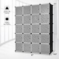 thumbnail image 2 of Costway DIY 20 Cube Portable Closet Storage Organizer Clothes Wardrobe Cabinet W/Doors, 2 of 10
