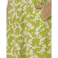 thumbnail image 6 of Moomaya Women's Printed Button Down Dress V Neck Short Sleeve Midi Dress, 6 of 8