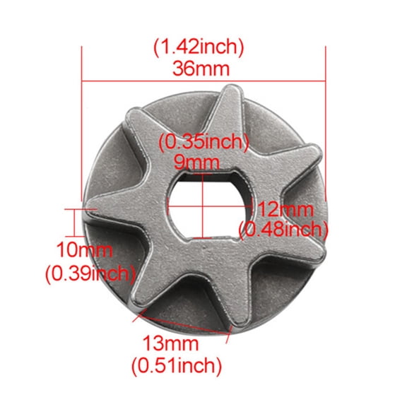 M10 M14 Sprocket Chain Saw Gear for Grinder Replacement Gear Chainsaw 7/6/3 Tooth Electric Bracket Power Tool