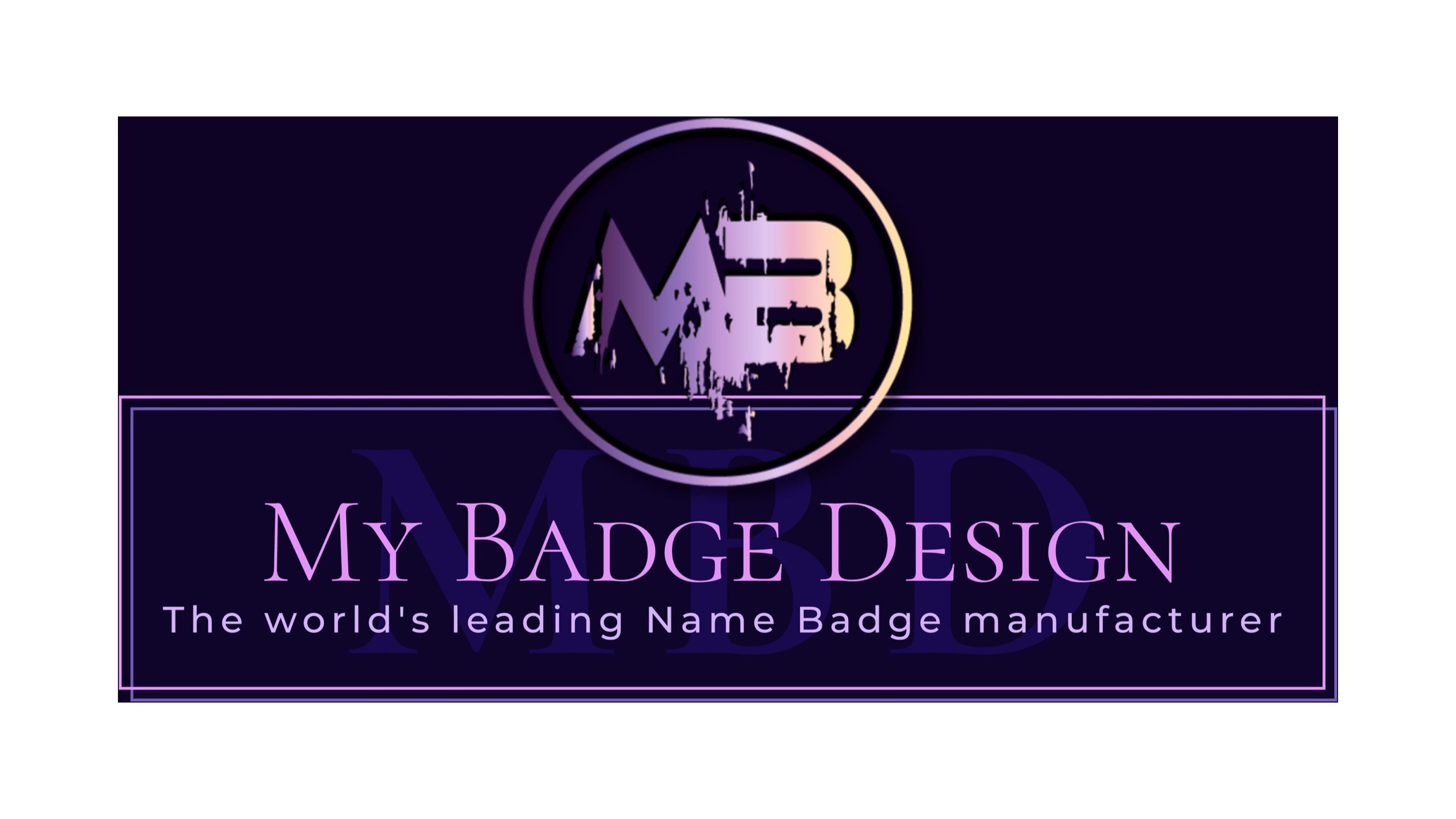 My Badge Design, 1" x 3" Dry Erase Name Badge Kit with Magnetic Back, 1 Qty