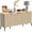 Oak, variant on 63 Inch Black Fluted Buffet Cabinet, 4-Door Modern Sideboard Storage Credenza - Wood Accent Console for Living Room/Kitchen/Entryway