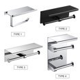 thumbnail image 3 of Mistaha Stainless Steel Tissue Rack Bathroom Multifunctional Anti-Rust Wall Mounted Paper Towel Holder with Mobile-Phone, 3 of 8