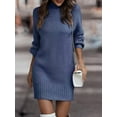 thumbnail image 6 of Cardigan Sweaters for Women Open Front Fall and Winter Sweaters Long Sleeve Loose Casual Coat Top Blue L, 6 of 9