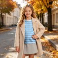 thumbnail image 5 of Ashirexll Girls Long Sleeve Shirts Gradient Striped Print Long Sleeve Casual Top for Big Girls 3-14 Years, 5 of 7