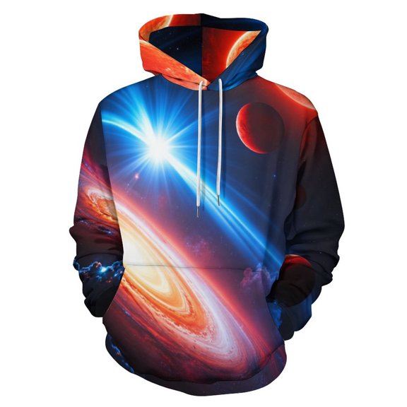 Galaxy Stars Planets Sun-1 3D Print Hoodie Men Women Autumn Thin Pullover Sweatshirt Vintage Streetwear Tops