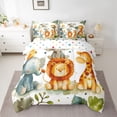 thumbnail image 2 of Castle Fairy Lion Elephant Giraffe Twin Bedding Sets,Botanical Bedding Comforter Set, 2 of 8