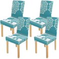 thumbnail image 1 of HATIART Style Elephant Stretch Chair Cover Protector Seat Slipcover for Dining Room Hotel Wedding Party Set of 4, 1 of 5