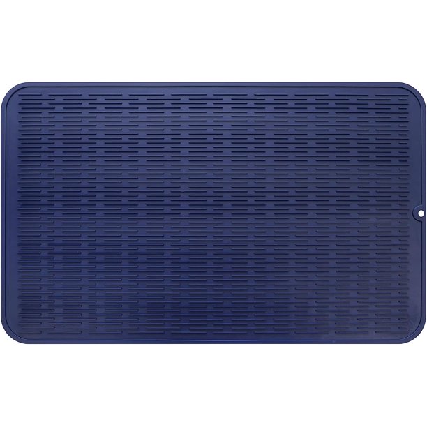 MicoYang Tapete de silicona para secar platos para uso múltiple, fácil de limpiar, ecológico, tapete de silicona resistente al calor para encimera o fregadero de cocina, refrigerador o revestimiento d