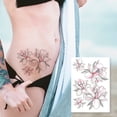 thumbnail image 4 of 1 hoja 3D Big Rose Peony Flower Girls falso temporal yeacher Etiqueta engomada del tatuaje, 4 of 5