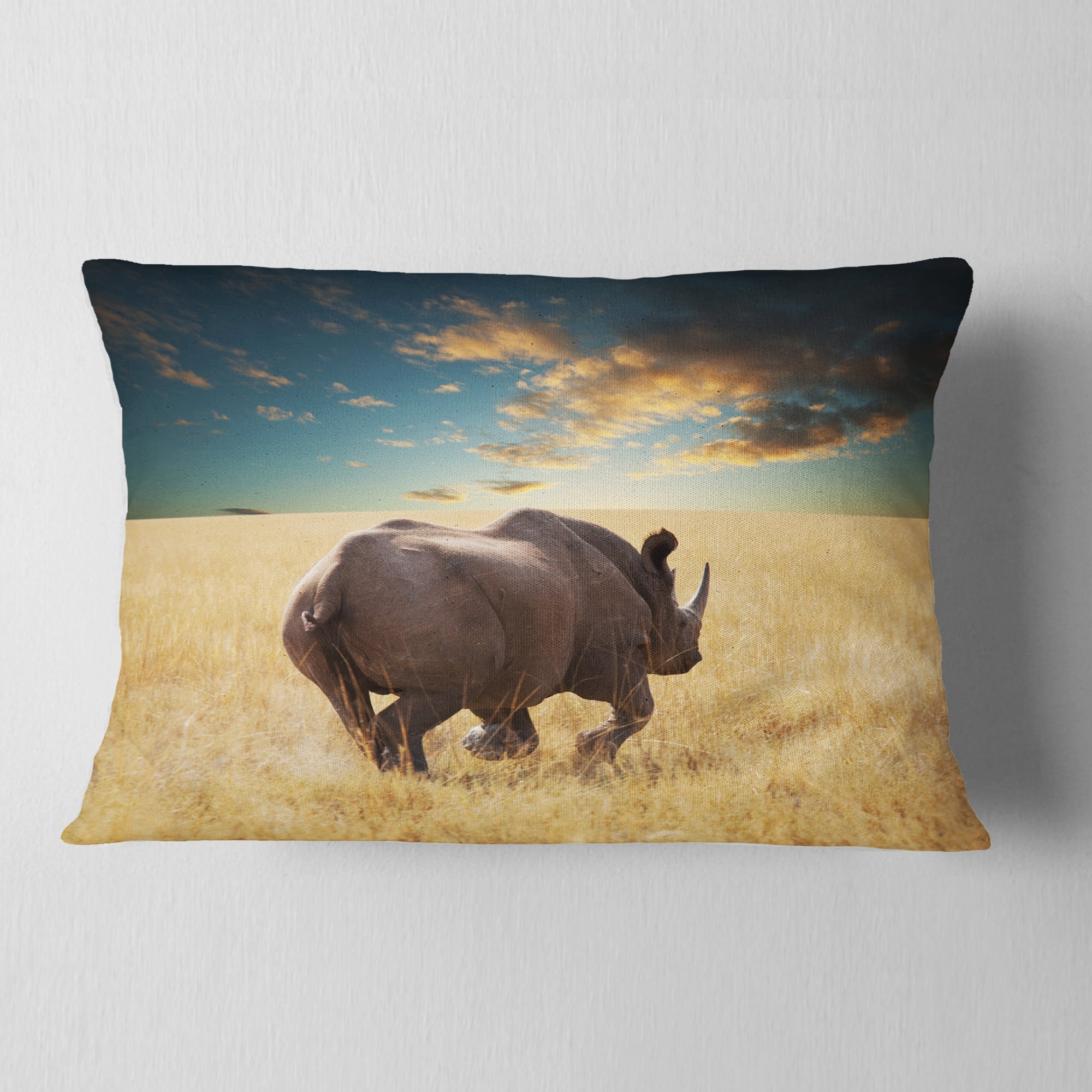 Designart 12" x 20" Animal Polyester Throw Pillow