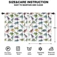 thumbnail image 2 of Blackout Kids Curtains,White Cartoon Dinosaurs Names Pattern Childrens Insulated Curtains Set Of 2,Bedroom Essentials,Toddler Room Decor 52"x63", 2 of 5