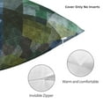 thumbnail image 5 of YFYANG Square Decorative Throw Pillow Case (Without Pillow Insert), Vintage Blue-Green Geometry Bedroom Sofa Car Cushion Cover, 22"x22", 5 of 9