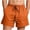 Orange, variant on Men's Linen Shorts with Pockets Breathable Mid Thigh Length Shorts for Men Comfortable Drawstring Waist Beach Shorts Versatile Casual Solid Color Summer Shorts XL