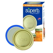 Superb Canning Lids, Mason Jar Wide Mouth Lid Toppers Fit Ball and Ker Jars, 3.25 inch, 60 count