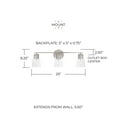 thumbnail image 4 of Capital Lighting 148631AD-537 Portman 3 Light 25" Wide Vanity Light - Brass, 4 of 7