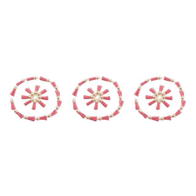 relayinert 100pcs/set Tassel For Keychain Versatile Fringe Accessories For Any Occasion pink-Gold 3Set