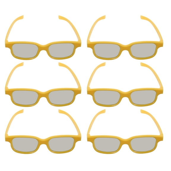 FONDOTIN Video Game Glasses 3D Glasses Orange Plastic 6Pack for School Events