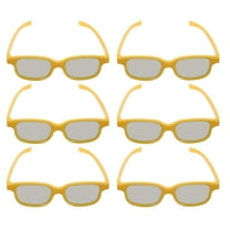 FONDOTIN Video Game Glasses 3D Glasses Orange Plastic 6Pack for School Events