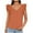 Orange-02, variant on Mittory Women's Summer Dressy Tank Tops Casual V Neck Ruffle Cap Sleeve Flowy Shirts Cute Sleeveless Blouses