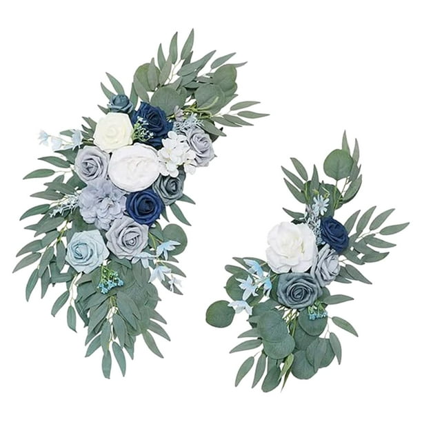 Arco de boda con flores, letrero de bienvenida para ceremonia, decoración de pared con flores artificiales Estilo A