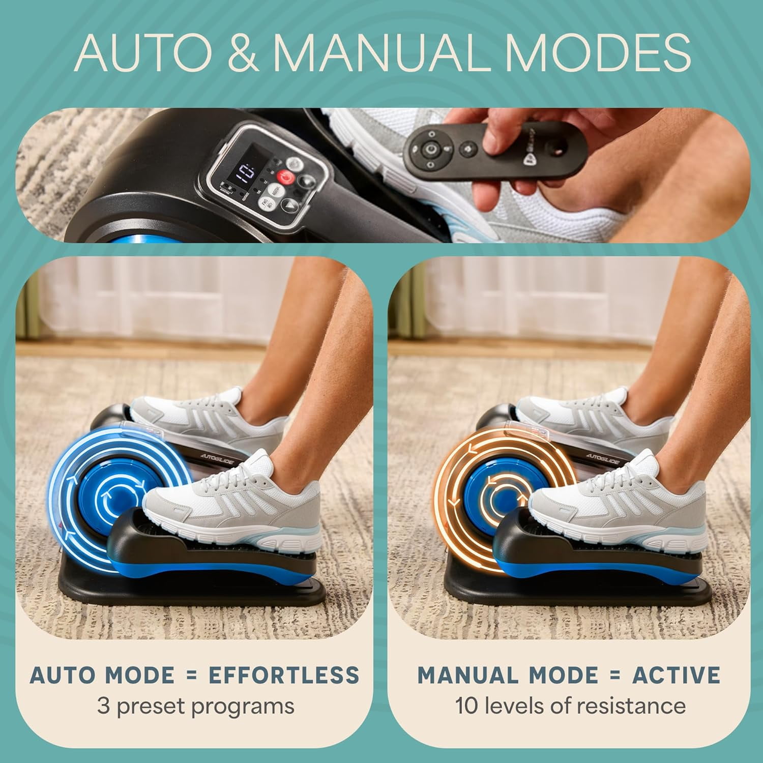 LifePro Under Desk Elliptical Exercise Machine – Seated Pedal Exerciser & Foot Pedal Exercise Machine for Seniors & Adults – Quiet, Portable Ellipse Leg Exerciser for Home or Office