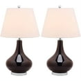 thumbnail image 3 of SAFAVIEH Amy 24 in. H Gourd Solid Glass Table Lamp, Black, Set of 2, 3 of 5