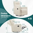 thumbnail image 4 of Gianna Adjustable Recliner Chair with Padded Seat, Modern Design for Living Room, Bedroom, Beige, 4 of 5