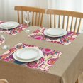 thumbnail image 3 of Stylish Paisley Placemats Set of 4, Flax Linen Table Mats Featuring Colorful Vintage Boho Floral Prints with Elegant Mandala and Geometric Designs, 3 of 6