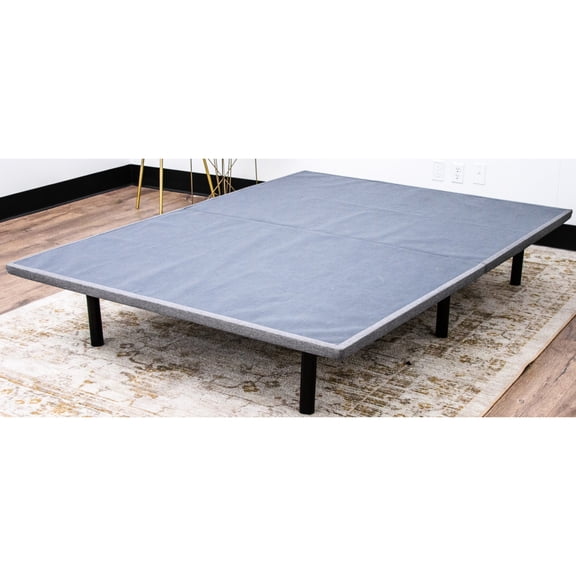 X Series Twin Xl Upholstered Foundation - Gray Fabric, 6 Adjustable Legs, Up To 1000 Lbs, Build, Heavy Duty Steel Frame, Foldable Hinged, Easy Setup Series, Modern Design, Lbs Capacity, Cloth, Quick