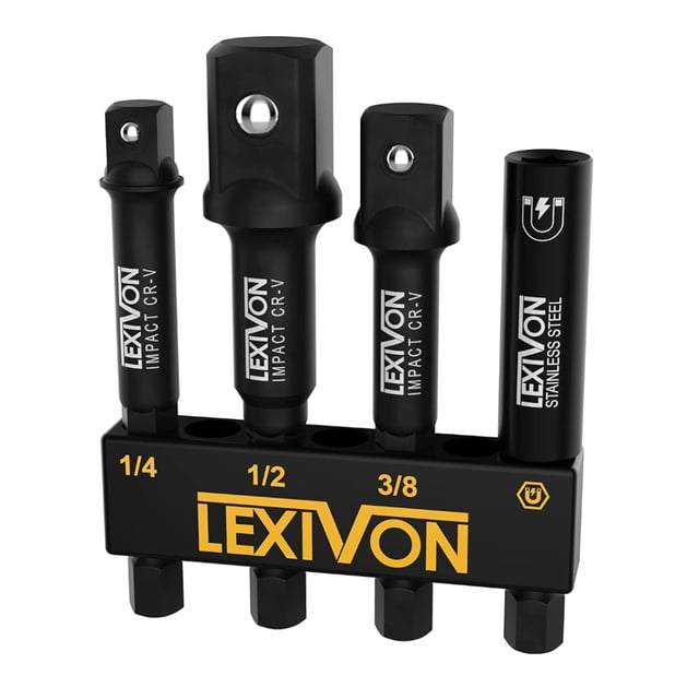 Juego de adaptadores de llave de dado de impacto LEXIVON LX-104 4 pzas