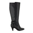 thumbnail image 3 of BELLA VITA Womens Black Buckle Accent Padded Troy Ii Zip-Up Heeled Boots 6.5 M, 3 of 4