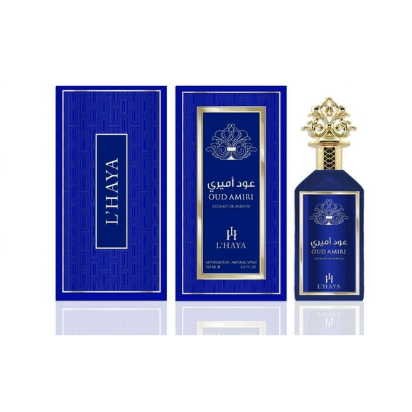 L’HAYA OUD AMIRI Extrait De Perfume Natural Spray | Original Dubai Made Long Lasting Aesthetics Luxury Extrait De Perfume for Men | 100ml ( 3.4oz )