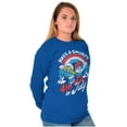 thumbnail image 4 of Retro Smurfs Cartoon 4th of July Long Sleeve TShirt Men Women Brisco Brands S, 4 of 6
