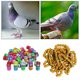 thumbnail image 1 of 100 Anillos Reutilizables de Aluminio 2023 para Patas de Paloma, Bandas Numeradas para Pies de Pájaro, Identificación para Loros, Pollos, Aves de color naranja mezclado Yinane Anillos de pierna de paloma, 1 of 8
