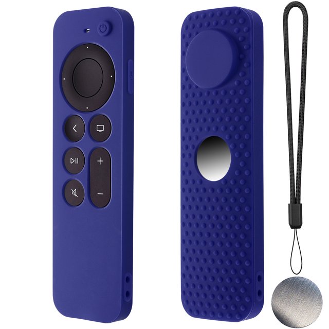Para Apple TV 4K Stick Remote Funda de silicona Funda protectora Piel con cordón