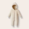 thumbnail image 2 of YDFCWXW Baby Girl Winter Hooded Jumpsuit Romper Baby Warm Snowsuit Clothes Set (Beige, 18-24 Months), 2 of 7