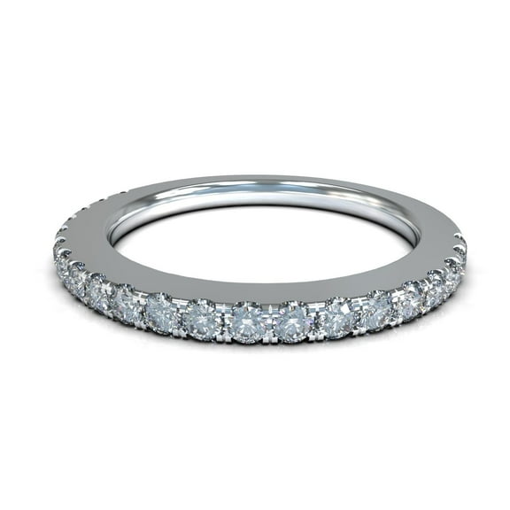 Vous Matching Wedding Band in Solid Sterling Silver & Pure Brilliance Zirconia - Size 4