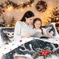 thumbnail image 5 of Manfei Dreamy Elk Twin Bedding, Farmhouse Christmas Holly Berry Bedding Comforter Set, White Gray, Polkadot Reversible, 7-Piece, 5 of 6