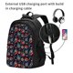 thumbnail image 2 of Balery Paisley1 Mochila con carga USB para hombre y mujer - Mochila impermeable y antirrobo para laptop con puerto USB para viajes, trabajo, 2 of 7