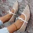 thumbnail image 6 of Miluxas Ballet Flats for Women Mary Jane Shoes with Strap Lace up Bow Flat Shoes Comfortable Dress Shoes for Women Dressy Work office Wedding Daily Ballerina Shoes Gold 7(39), 6 of 9