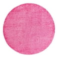 thumbnail image 6 of Unique Loom Solid Shag Collection Area Rug (7' 10" Round Taffy Pink), 6 of 7