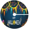 thumbnail image 1 of FMSHPON Happy Halloween Wreath Xmas Christmas Tree Skirt Stand Mat for Holiday Party Decoration Indoor Outdoor 48 inches, 1 of 6