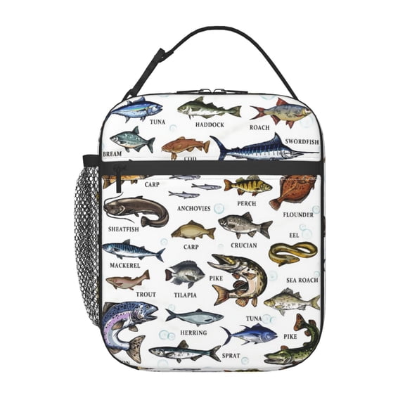 Types Of Fish Lunch Bag Portable Thermal Lunch Box for Men and Women