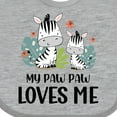 thumbnail image 4 of Inktastic Zebra My Paw Paw Loves Me Boys or Girls Baby Bib, 4 of 4