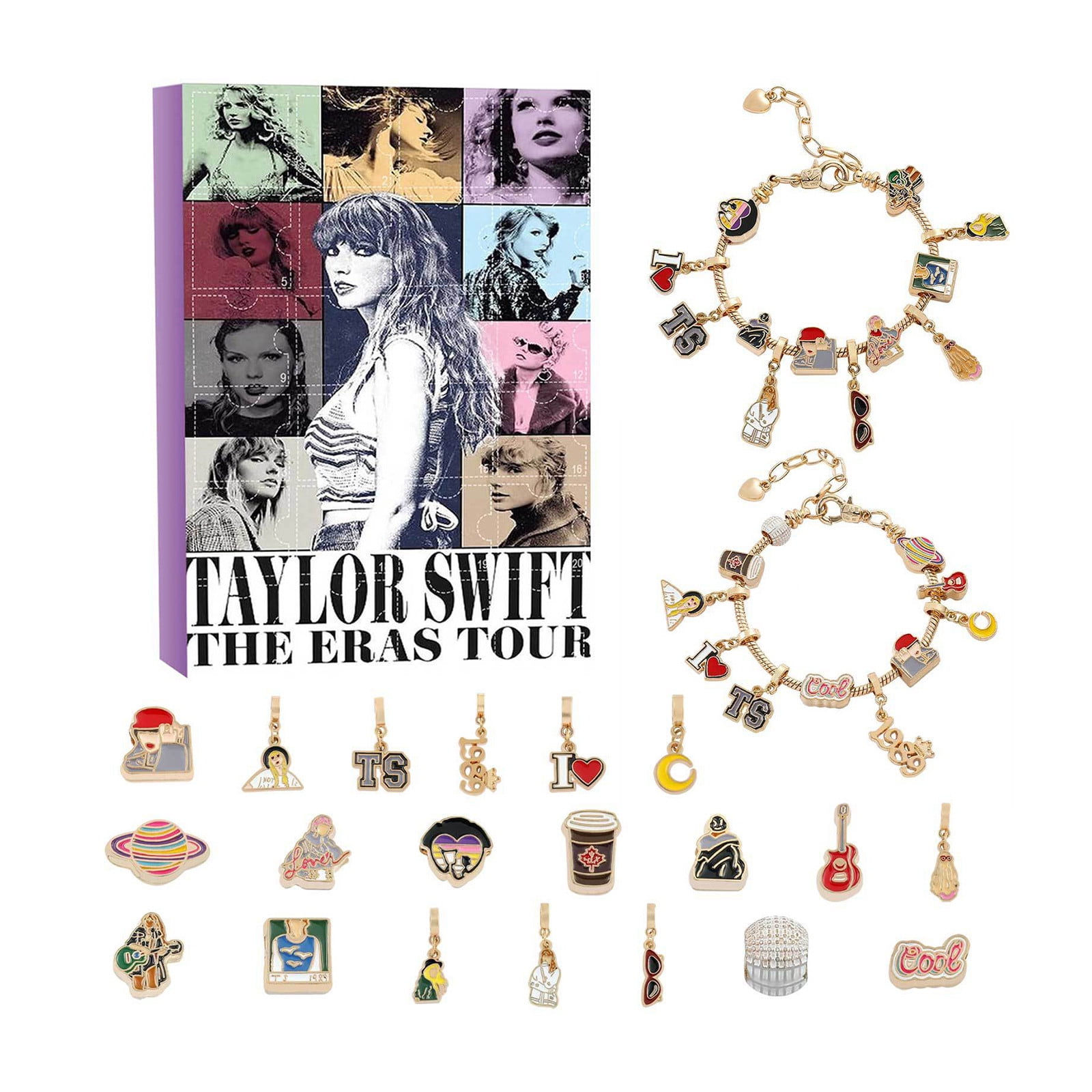 Taylor Swift,Taylor Swift Merch,1989 Taylors Version,2023 Christmas Advent  Calendar Gifts, DIY Bracelet Making Kit For For Kids Adult, 24-Days  Christmas Countdown Calendar Jewelry Gifts 