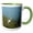 Green/White, variant on 3drose, White Egret Standing in Grass W Water, 11oz Mug
